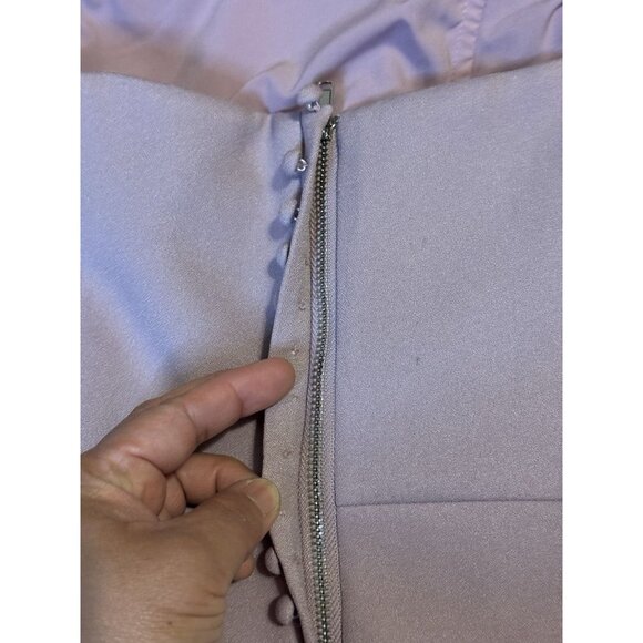 ELLIAT Reception Ruffle Midi Dress Lilac Pink Structured Formal Party S/M READ - Picture 5 of 12